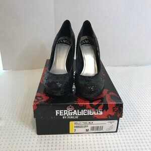 FERGALICIOUS BY FERGIE NELLY TOO GLITTER HEEL SHOES SIZE 7M